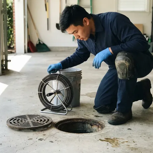 KBN Plumbing technician providing drain services in Charleston, SC