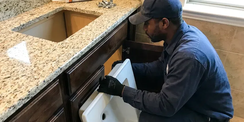 KBN Plumbing technician providing faucet replacement in Charleston