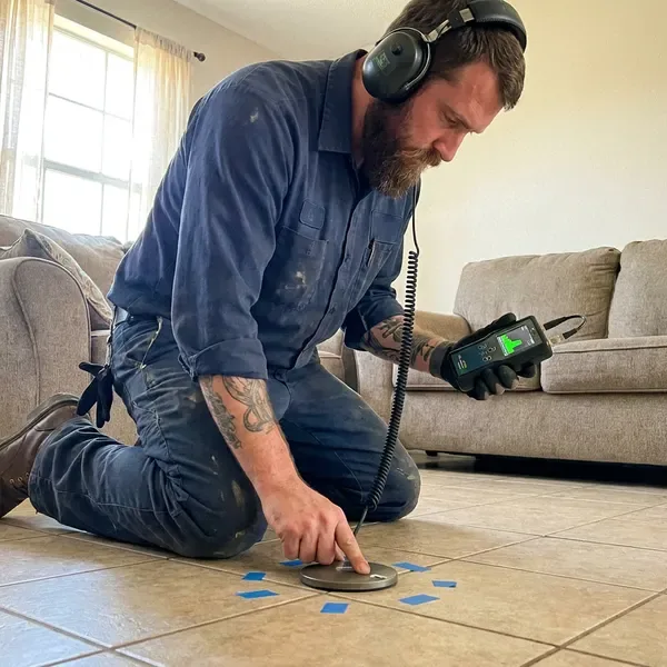 KBN Plumbing technician providing slab leak detection in Charleston, SC