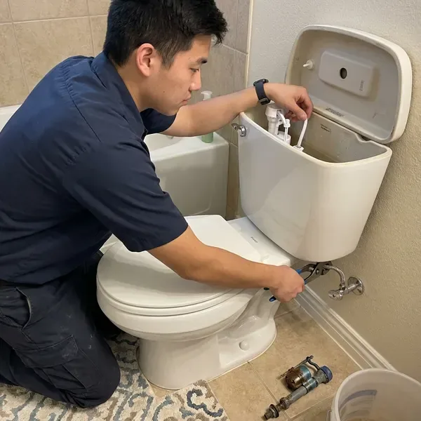 KBN Plumbing technician providing toilet repair in Charleston, SC