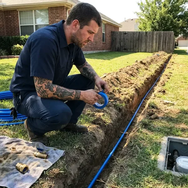 Local water line replacement by KBN Plumbing, Fort Mill, SC